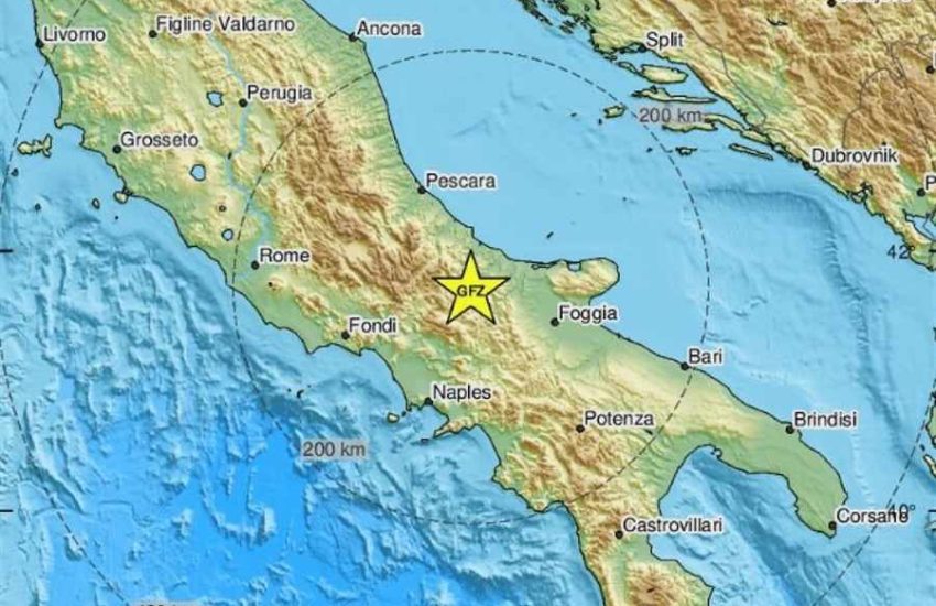 Terremoto de magnitud 5,4 sacude el sur de Italia