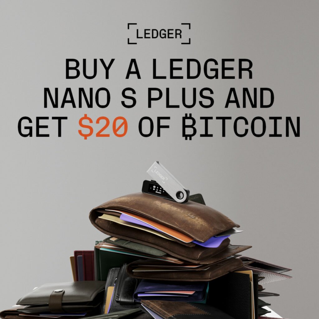 Compre Ledger Nano S Plus y obtenga $ 20 BTC
