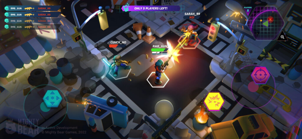 Captura de pantalla del juego Mighty Action Heroes