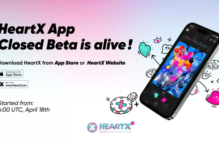 El mercado de obras de arte y la plataforma comunitaria HeartX anuncian la beta cerrada del producto de la aplicación