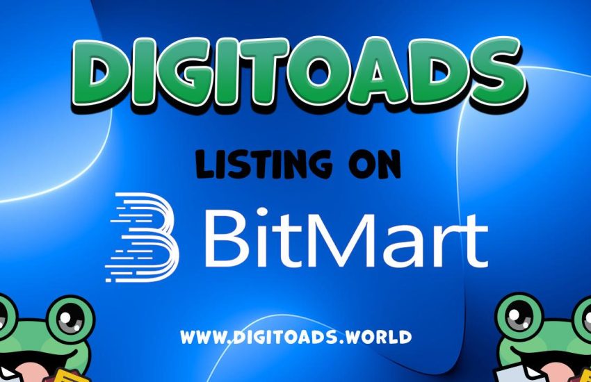 El nuevo token Meme Coin DigiToads (TOADS) se incluirá en BitMart Exchange
