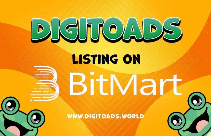 New Meme Coin DigiToads (TOADS) Token to List on BitMart Exchange