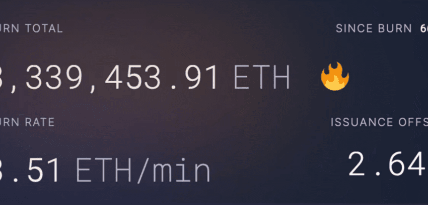 Ethereum quema 3.33 mil millones de Ether por valor de $ 6.1 mil millones en 21 meses