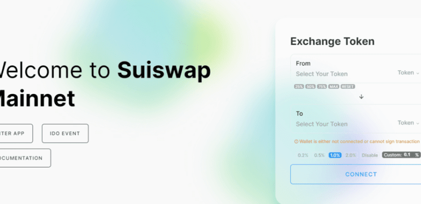 Suiswap - Intercambio de tokens para Sui Blockchain