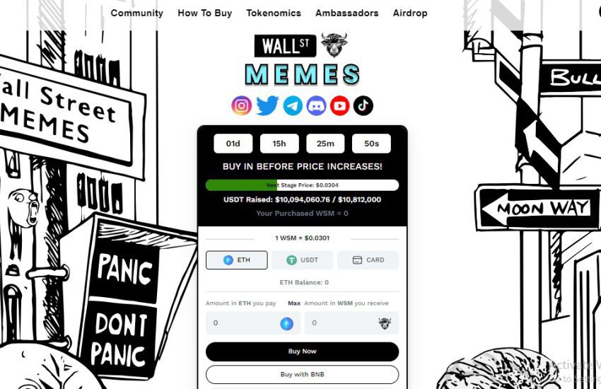 Wall Street Memes Surges Past $10 Million as Investors Rush to Buy the Latest Meme Coin Before It Lists on Exchanges - How to Buy Early?