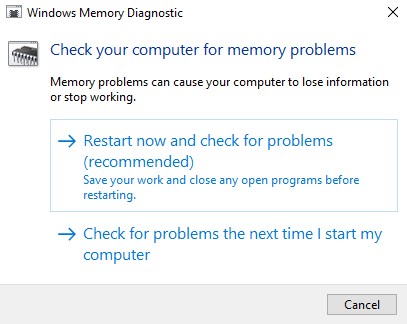 Windows-Memory-Diagnostic-Tool