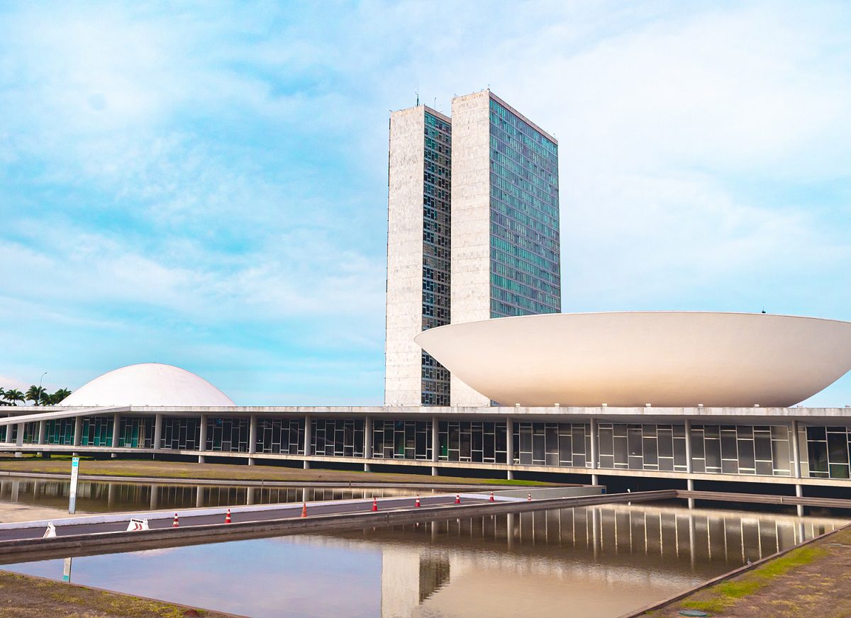 El Palacio del Parlamento en Brasilia, la capital de Brasil.