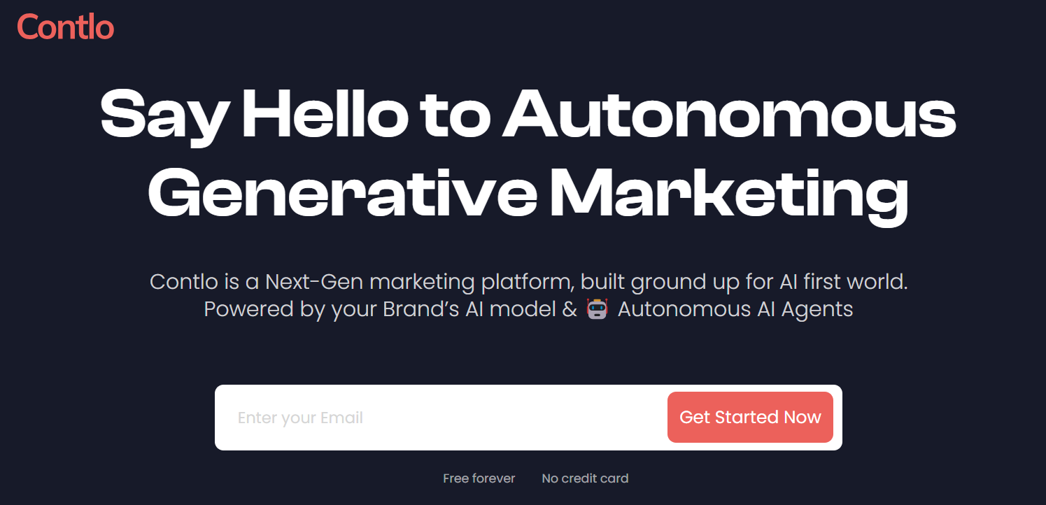 A landing page introducing AI Marketing Assistants for autonomous generation marketing.
