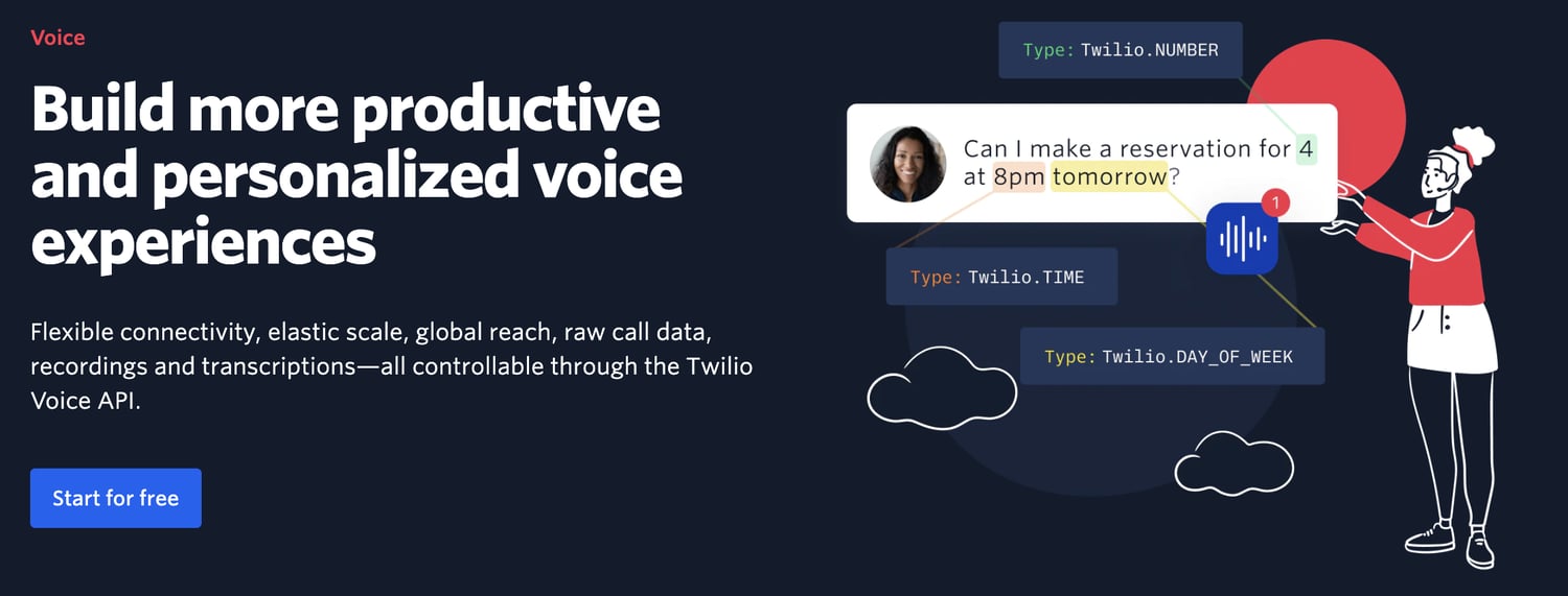 Build more productive and personalized voice calling API.