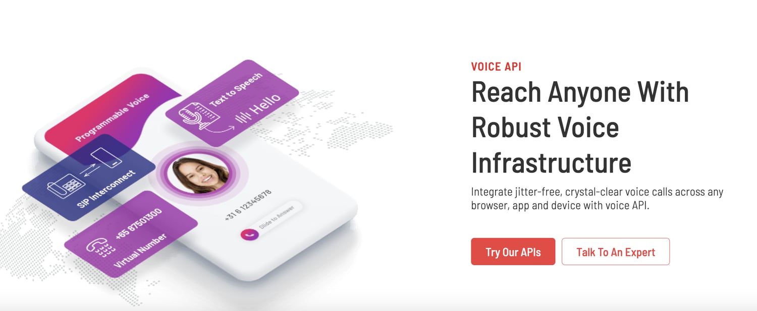 Reach anyone with a robust voice calling API.