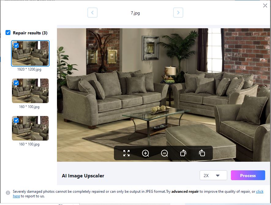 A screen shot of an image of a living room.