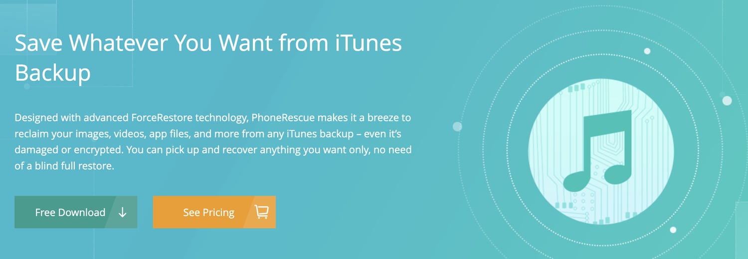 Save whatever you want from itunes backup.