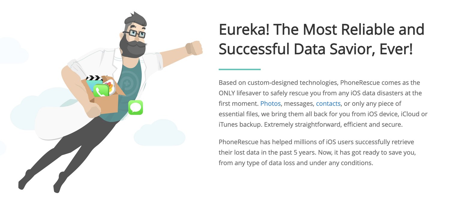 A man flying in the air with the words eurecal the most reliable and successful data savvy ever.