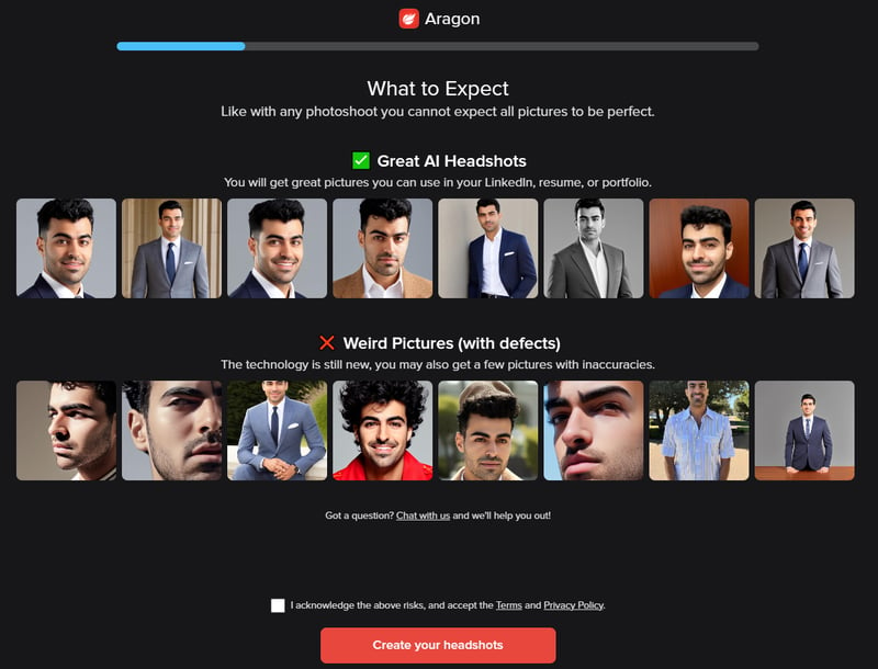 A screen shot of a website showing a number of men's photos.