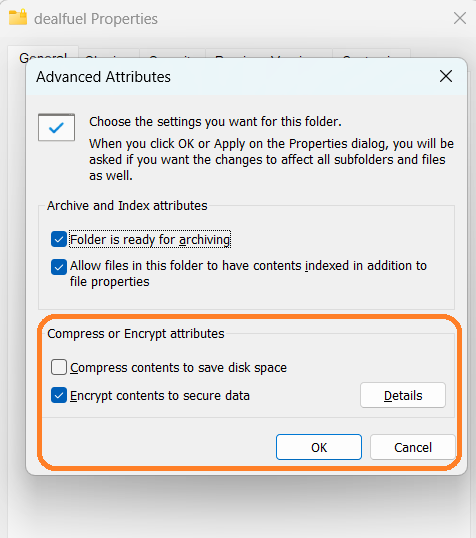 Una captura de pantalla de la opción de atributos avanzados en Adobe Acrobat.