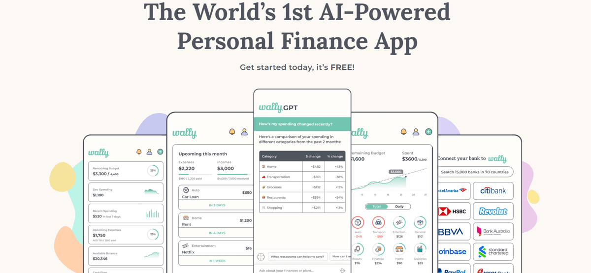 Outil financier basé sur l'IA de Wally