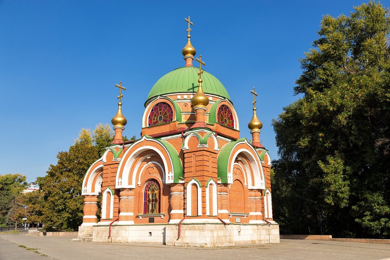 La Iglesia Capilla de Pedro y Pablo en Lipetsk, Rusia