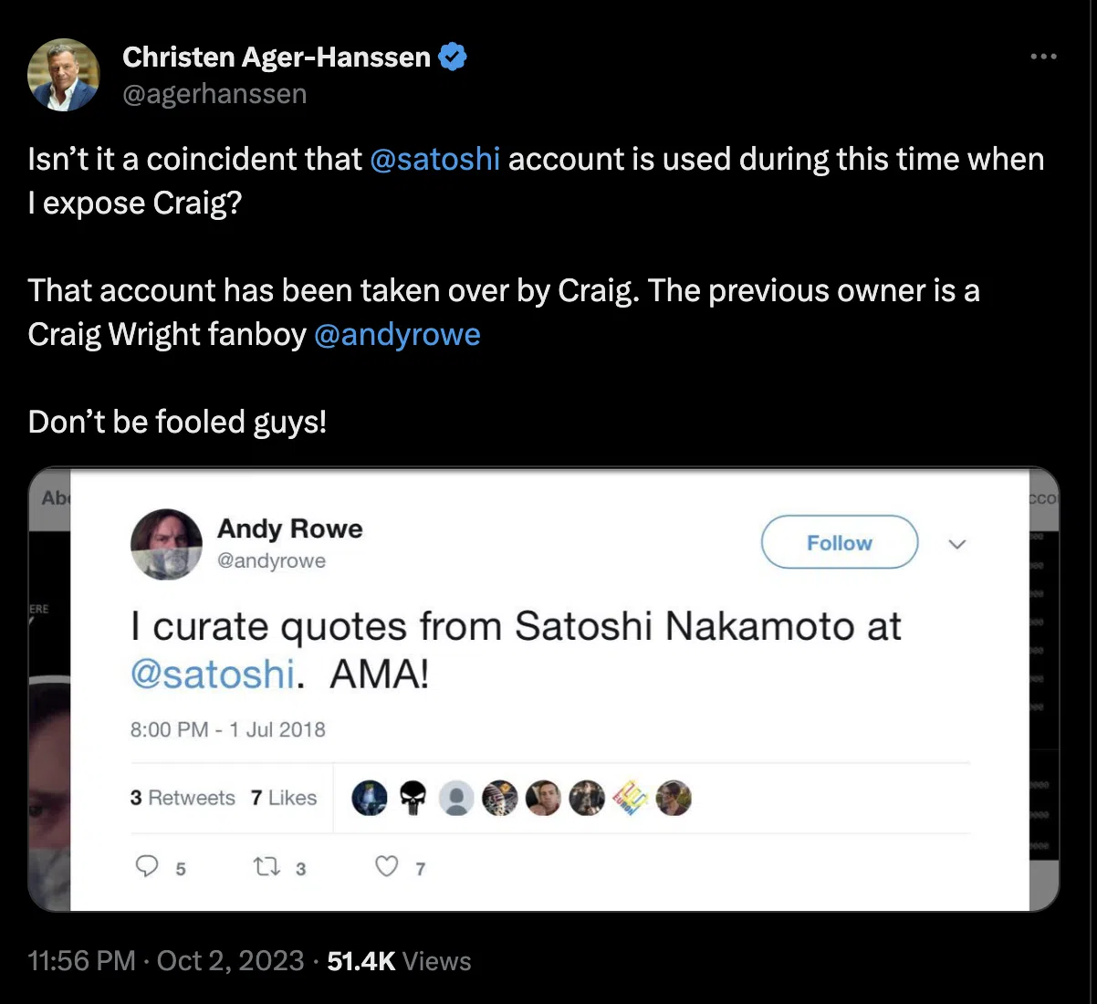 Craig Wright sospechoso de ser Satoshi Nakamoto