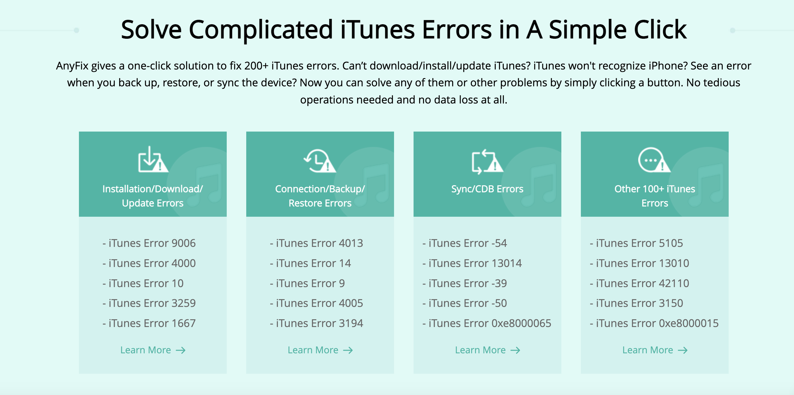 erreurs iTunes