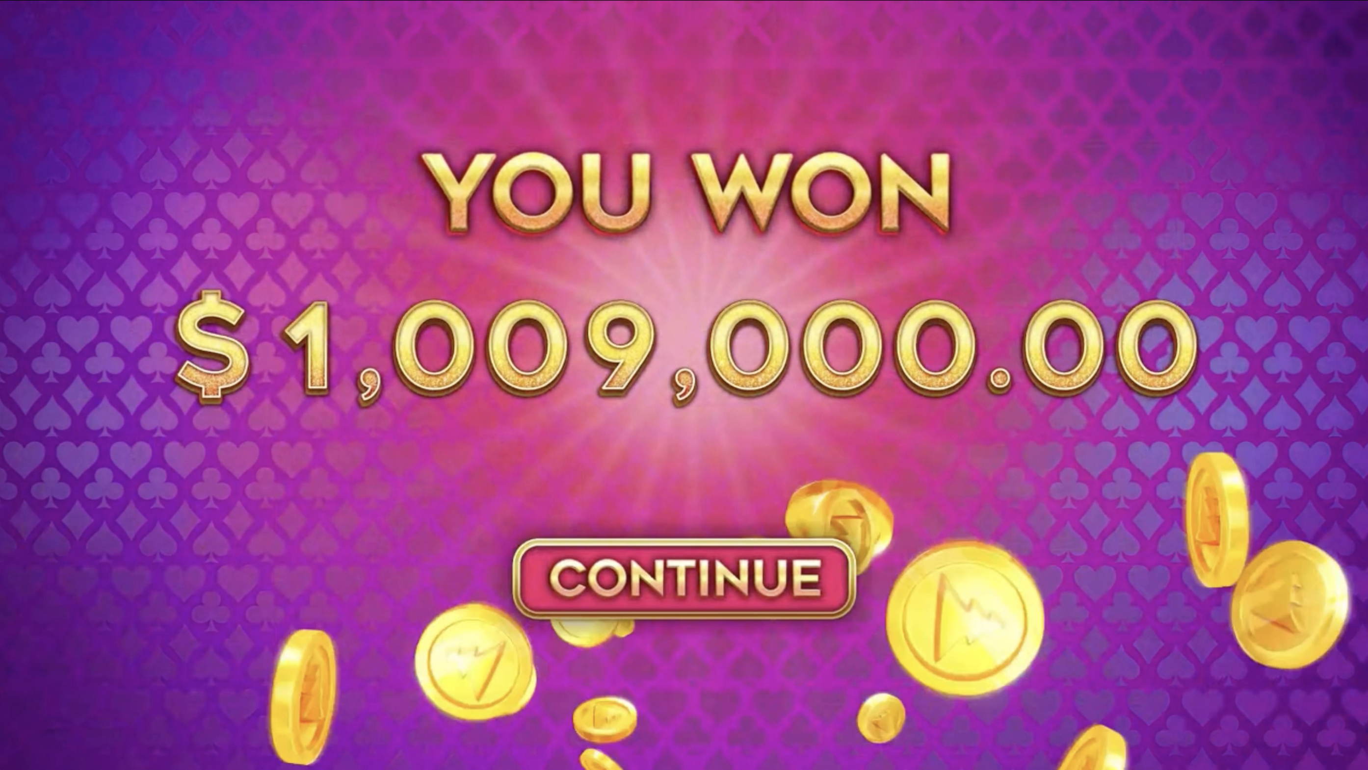 Ganancia de suerte con mega dados de $1 millón: Has ganado $1,009,000