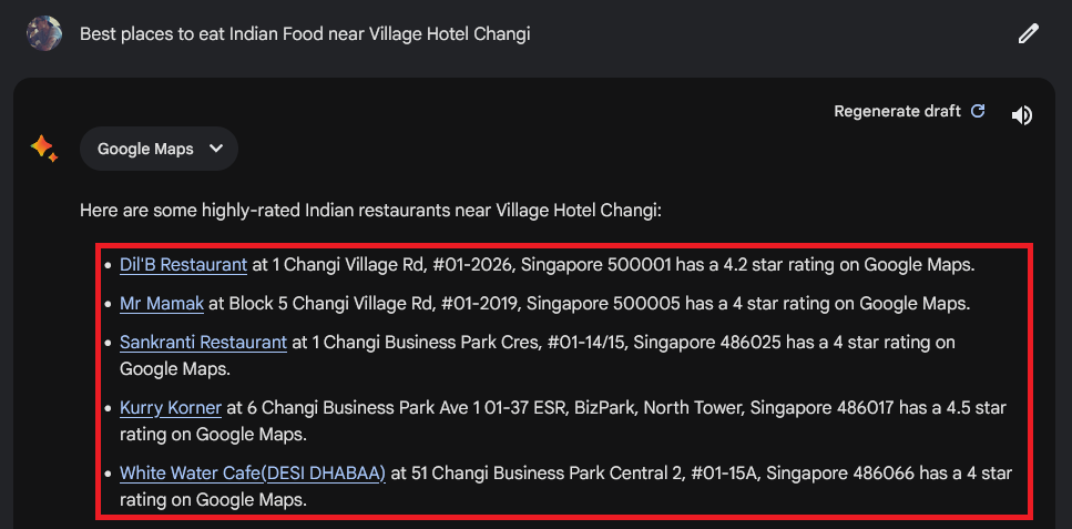 Bard-recommending-restaurants-using-Google-Maps