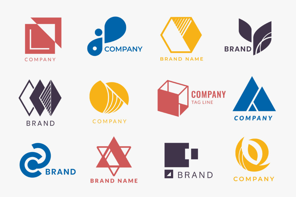 Company branding logo designs vector collection
