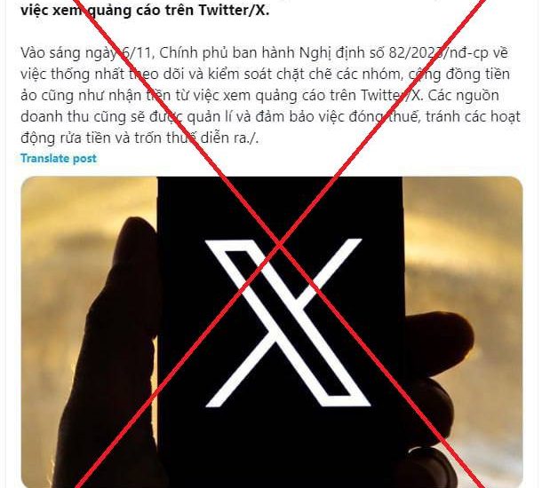 Parecen datos falsos acerca de que el gobierno vietnamita quiere estar listo para obtener ingresos de X (Twitter) y grupos de moneda virtual – CoinLive