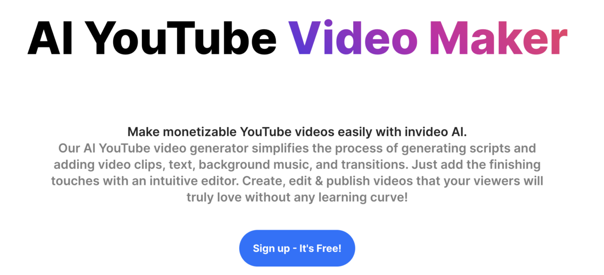 InVideo-AI-YouTube-Video-editing-software