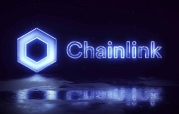 Chainlink-LINK-logo-in-led-lights-with-dark-background