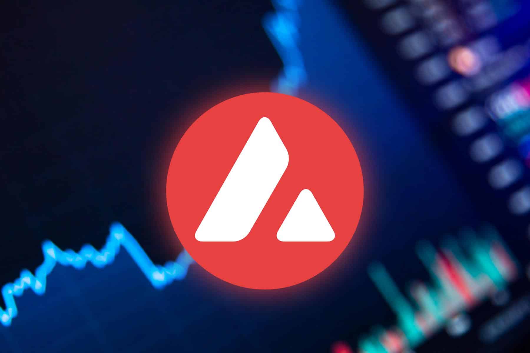 Avalanche-AVAX-logo-fondo-gráfico-comercial