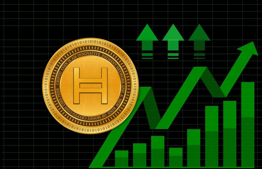 Hedera-HBAR-gold-logo-with-green-trading-background