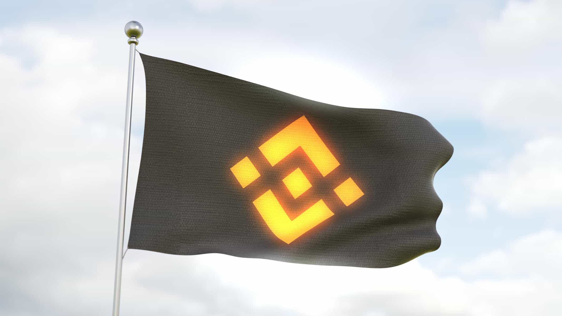 Binance-Coin-BNB-bandera-ondeando-con-fondo-blanco