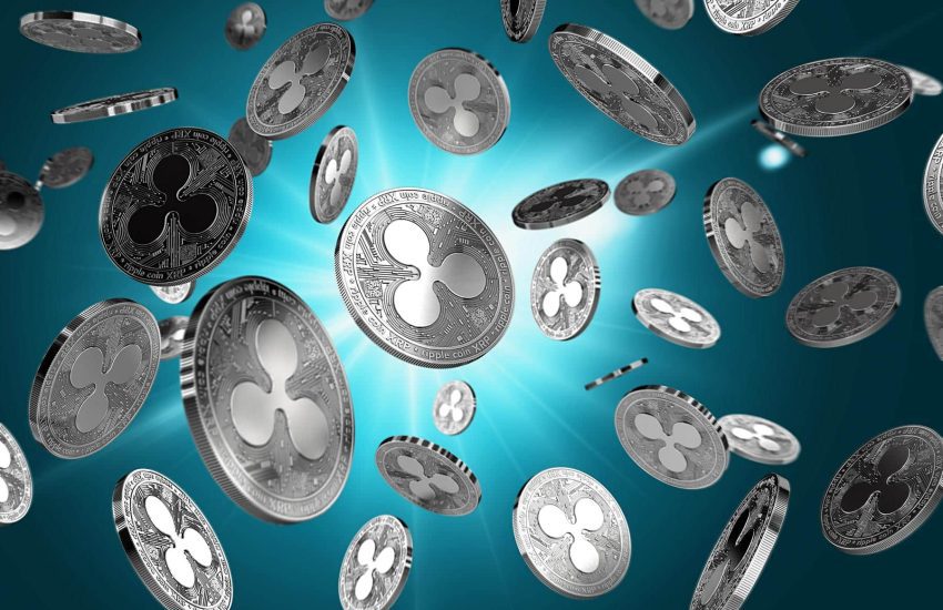 Ripple-XRP-silver-coins-floating-on-a-green-background