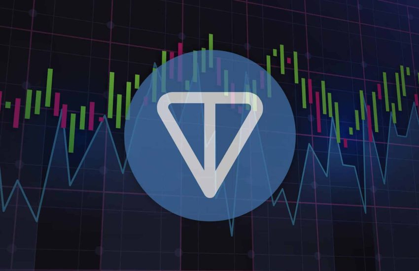 Toncoin-TON-logo-with-price-trading-charts-in-the-background