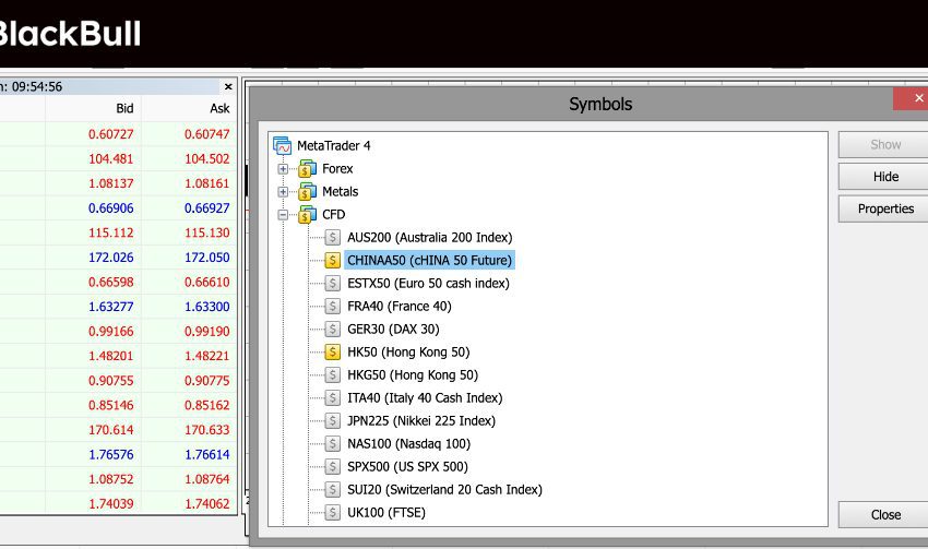 Nuevos índices de Asia Oriental en la plataforma BlackBull MetaTrader 4