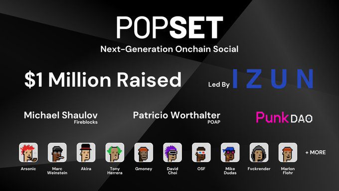 Popset lidera la carga en las redes sociales Onchain con una prefinanciación de 1 millón de dólares |  CULTURA NFT |  Noticias NFT |  Cultura Web3