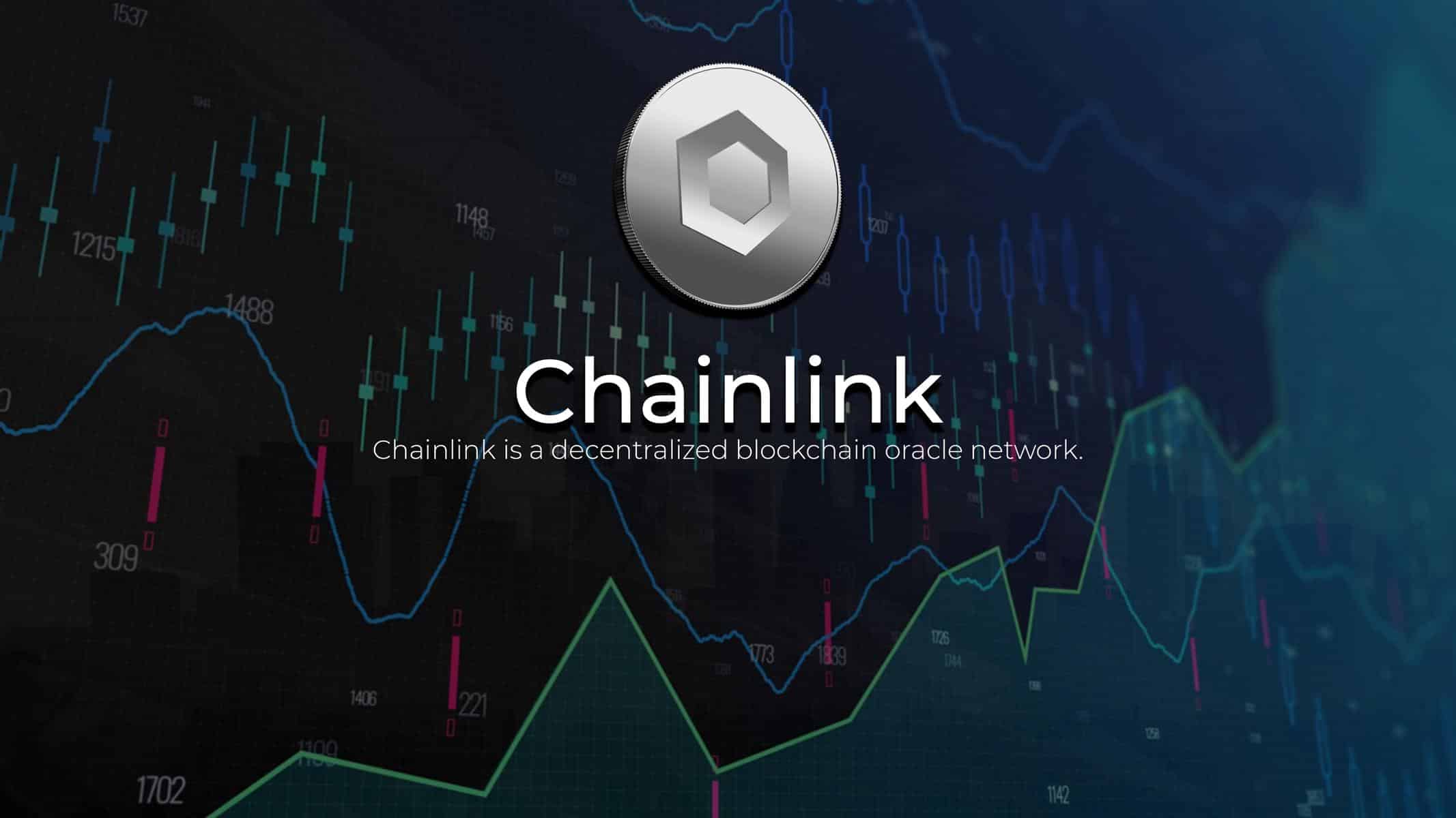 Chainlink-LINK-Oracles-con-fondo-de-gráficos-comerciales-