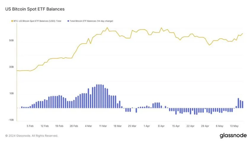 Spot flujos de ETF de Bitcoin en los Estados Unidos. 