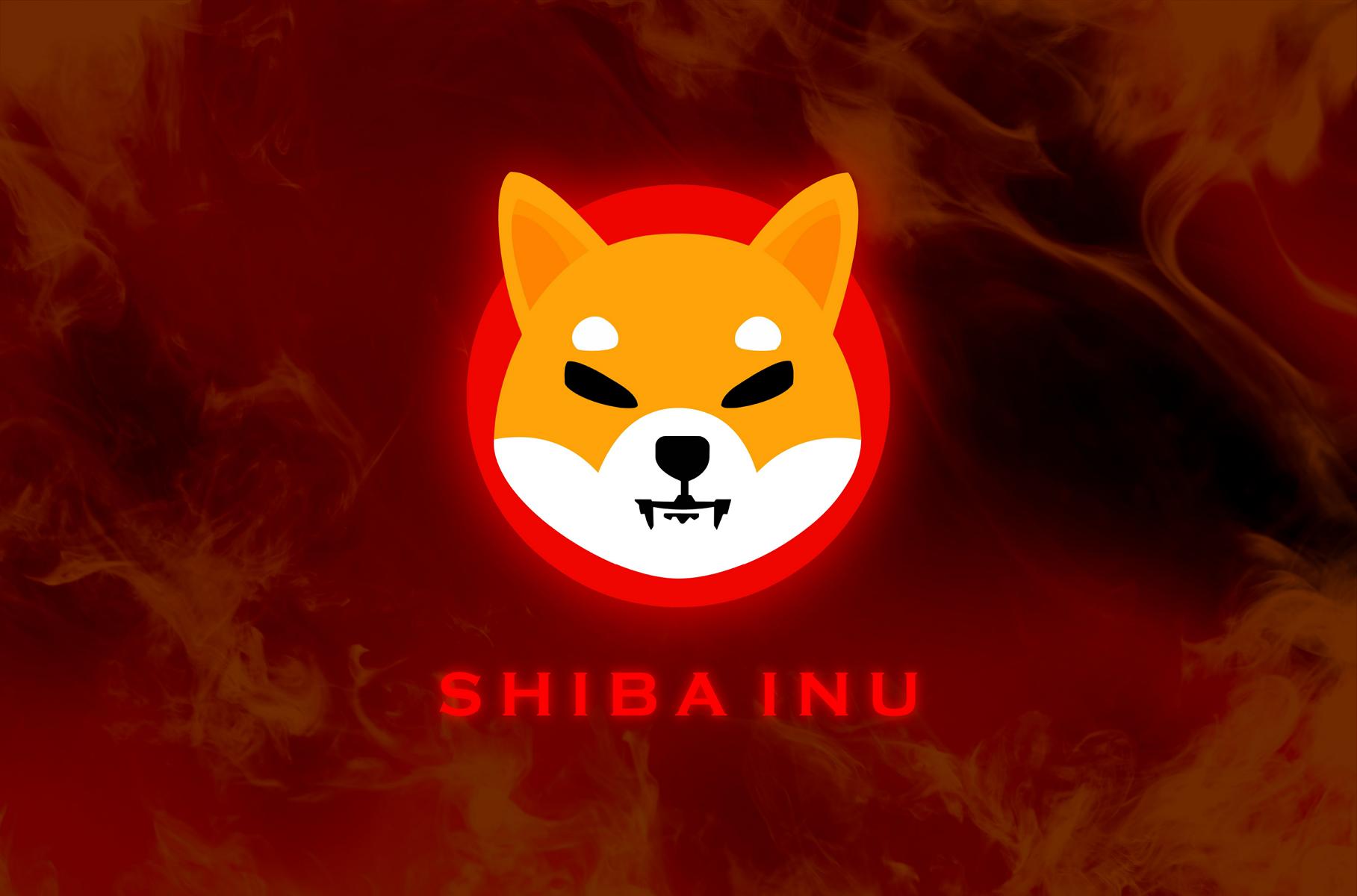 Logotipo de Shiba-Inu-SHIB con fondo rojo