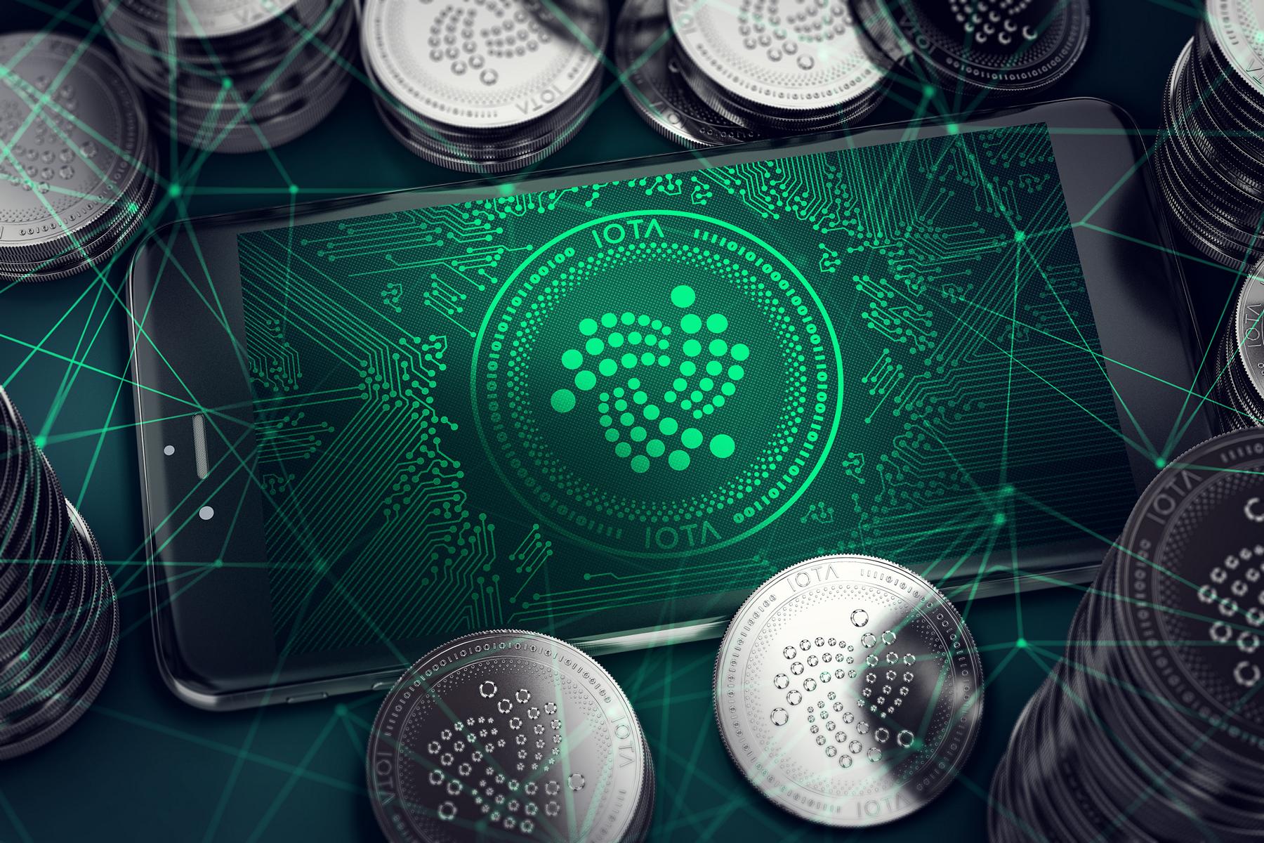 Logotipo-de-Ripple-XRp-en-un-teléfono-móvil-de-color-verde.