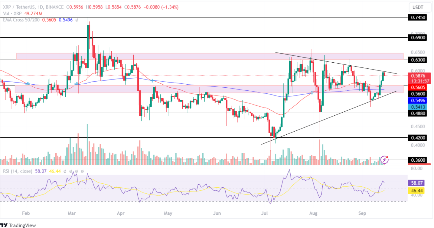 Análisis del precio de XRP 15 de septiembre de 2024