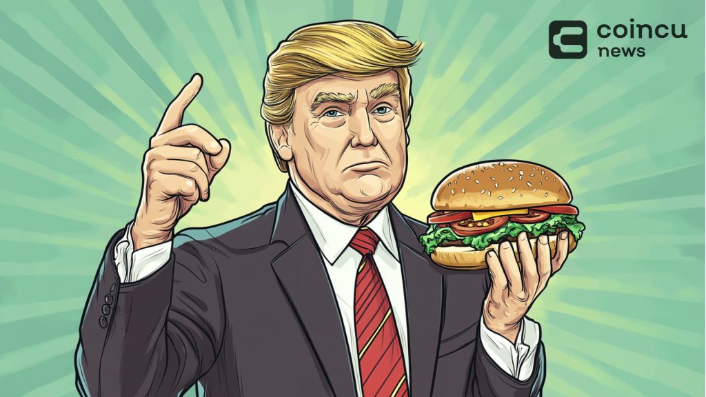 La compra de hamburguesas de Donald Trump genera entusiasmo con la transacción de Bitcoin