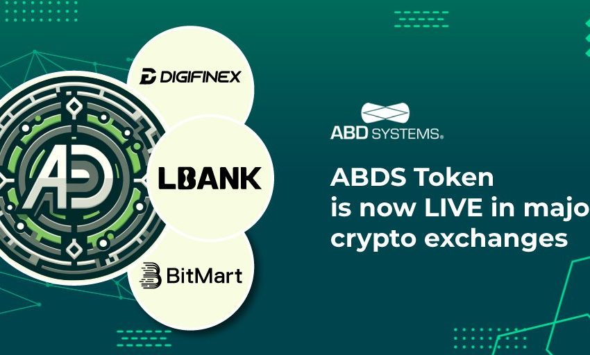 ABDS Token Now Live for Trading on 3 Major Crypto Exchanges