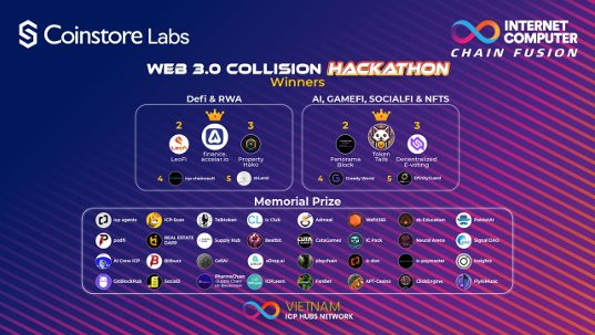 Hackathon ICP Chain Fusion 2024 de Coinstore Labs: ganadores y aspectos destacados clave en la innovación Web 3.0