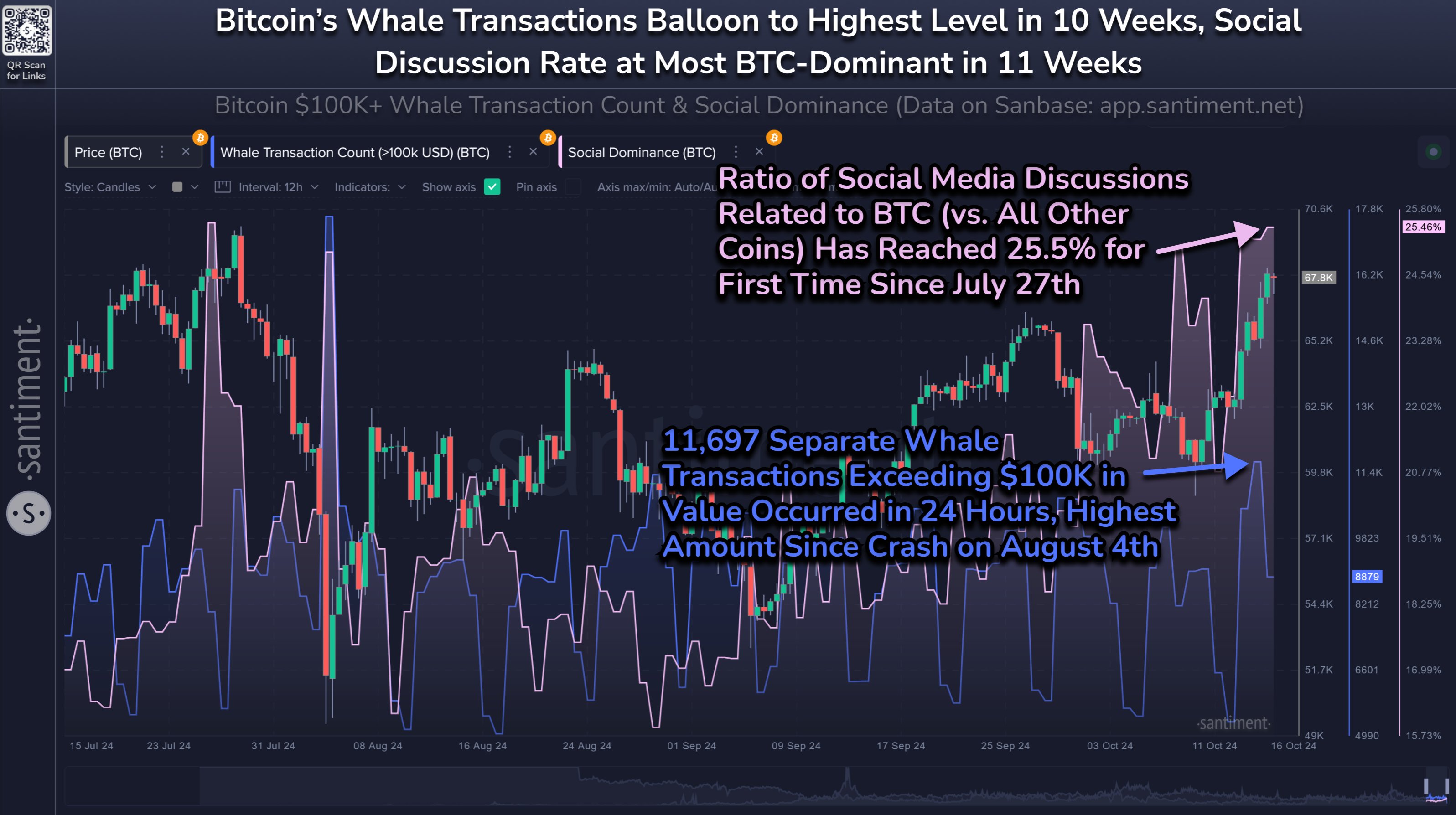 Recuento de transacciones de ballenas Bitcoin