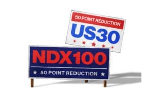 Imagen que muestra a Eightcap recortando los diferenciales en las operaciones con US30 y NDX100