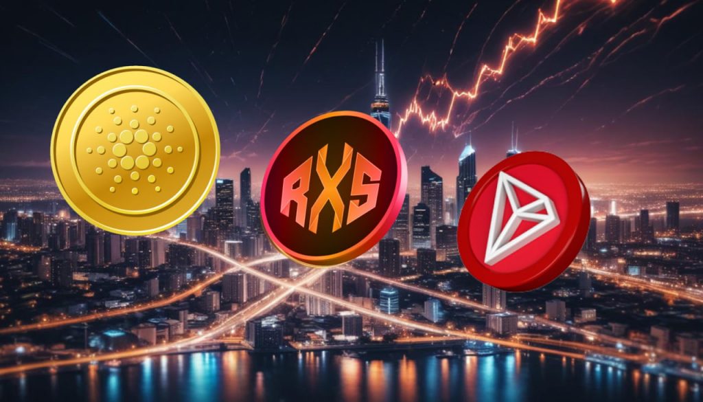 Tron (TRX) y Cardano (ADA) luchan por mantenerse a flote mientras Rexas Finance (RXS) avanza con el listado de CoinMarketCap