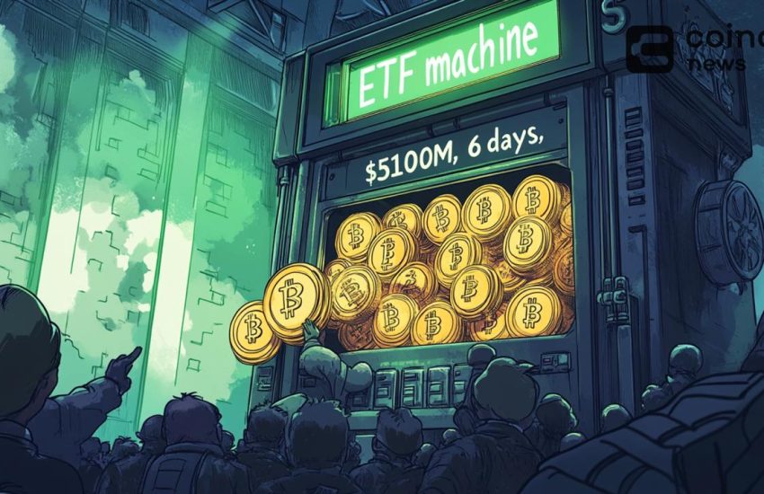 Bitcoin Spot ETF Inflows Hit $510M, Marking Six-Day Streak