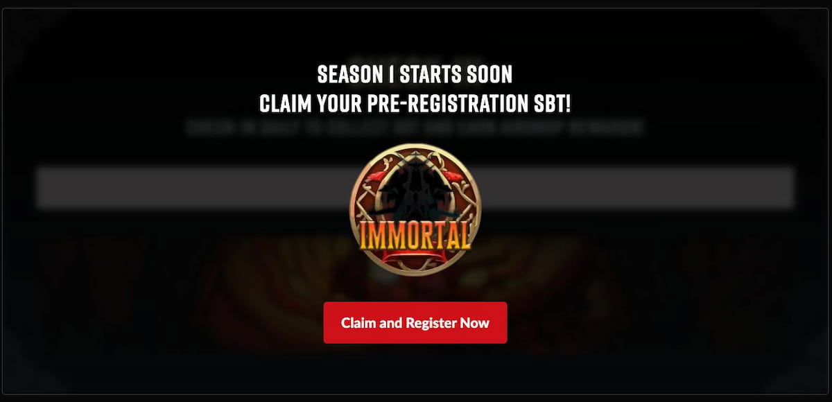 Immortal Rising II Season 1 reclama SBT, Immortal Rising 2 Play to Airdrop