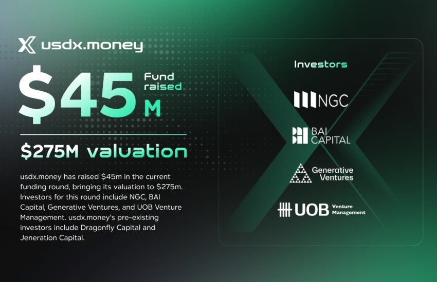 usdx.money obtiene una nueva financiación de 45 millones de dólares con una valoración de 275 millones de dólares